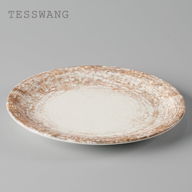 Dusk Series Oval Fish Plate 9.5" — Narrow-Rim Crackle Glaze Ceramic Serving Platter