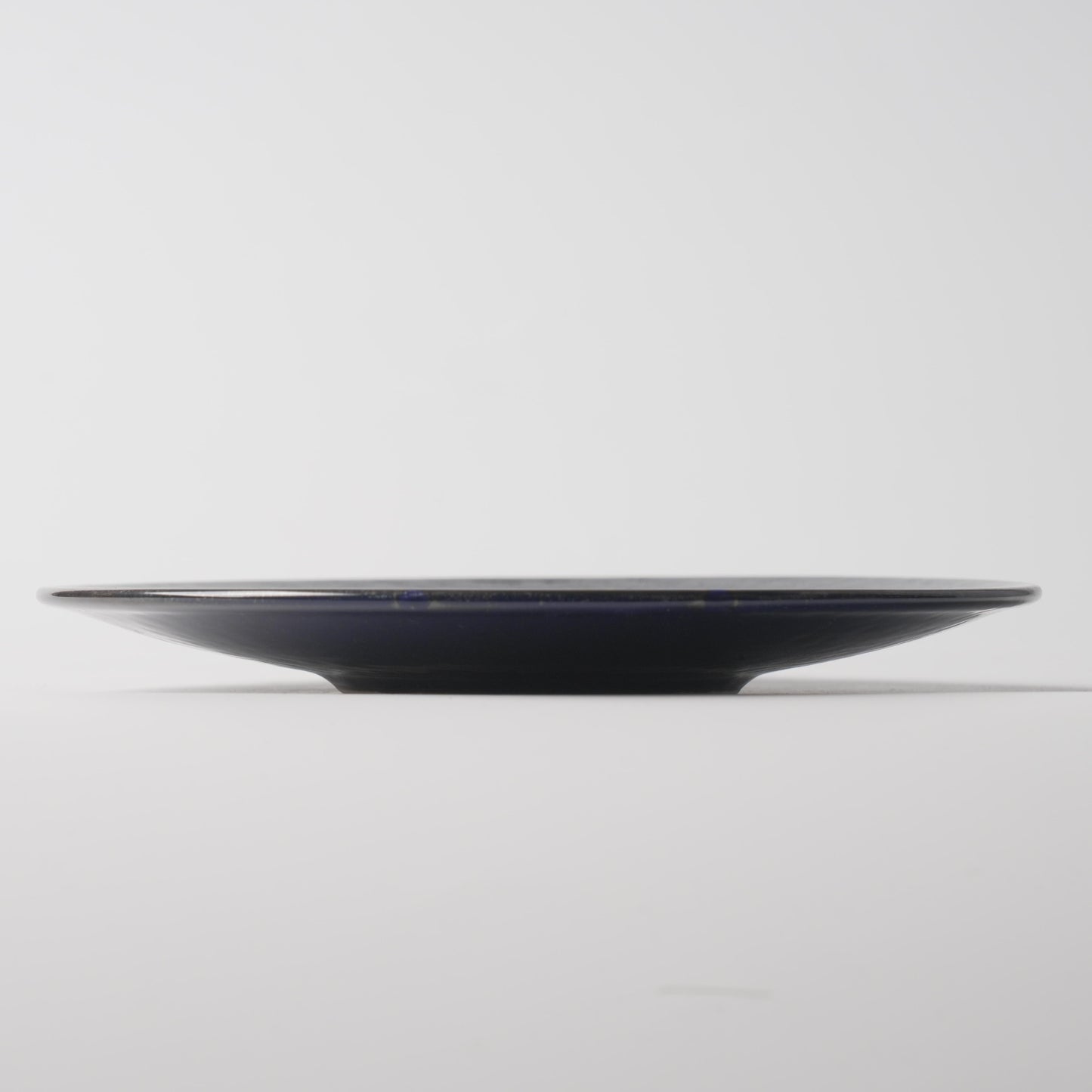 Deep Blue Crackle Glaze Ceramic Dinner Plate