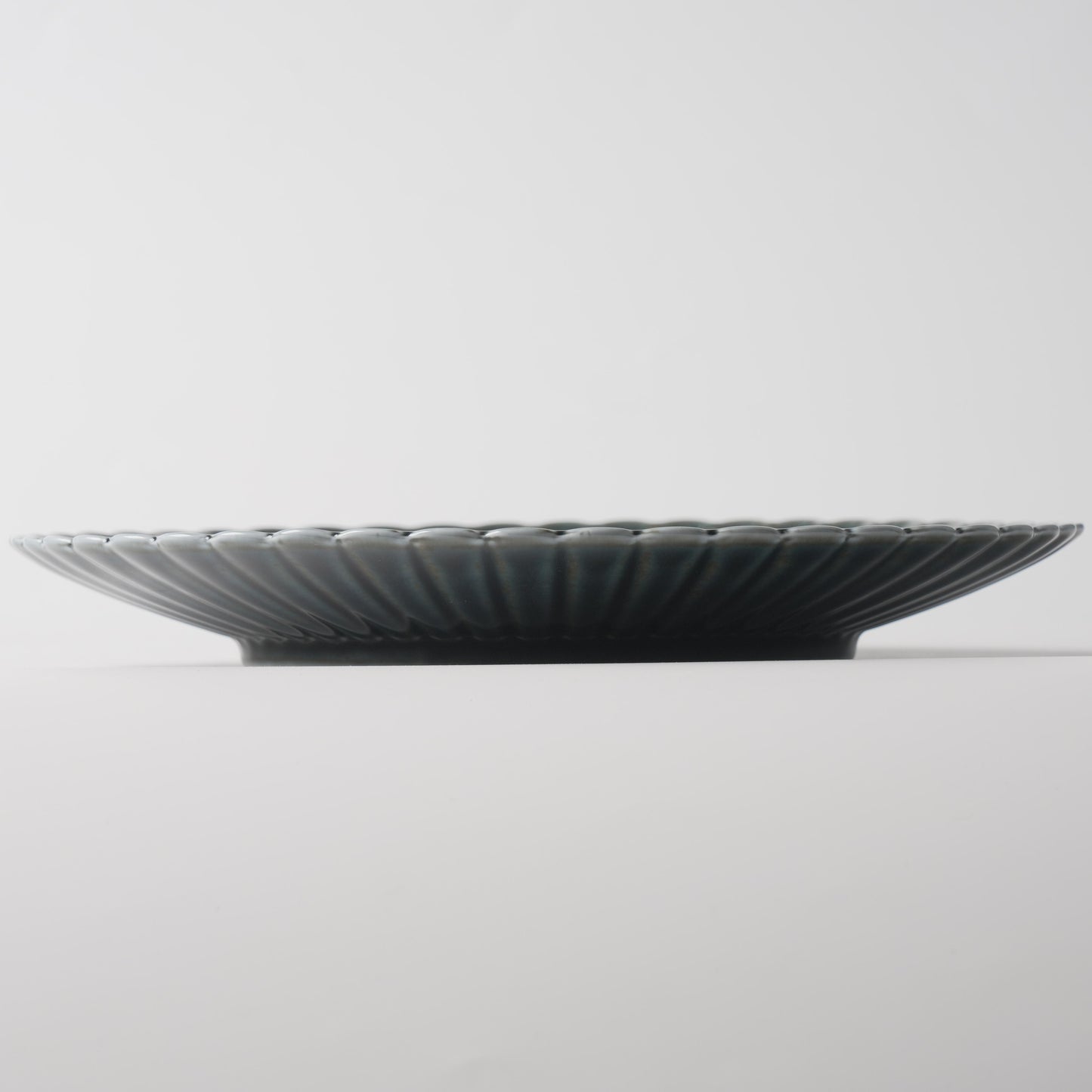 Slate Blue Chrysanthemum Ceramic Dinner Plate