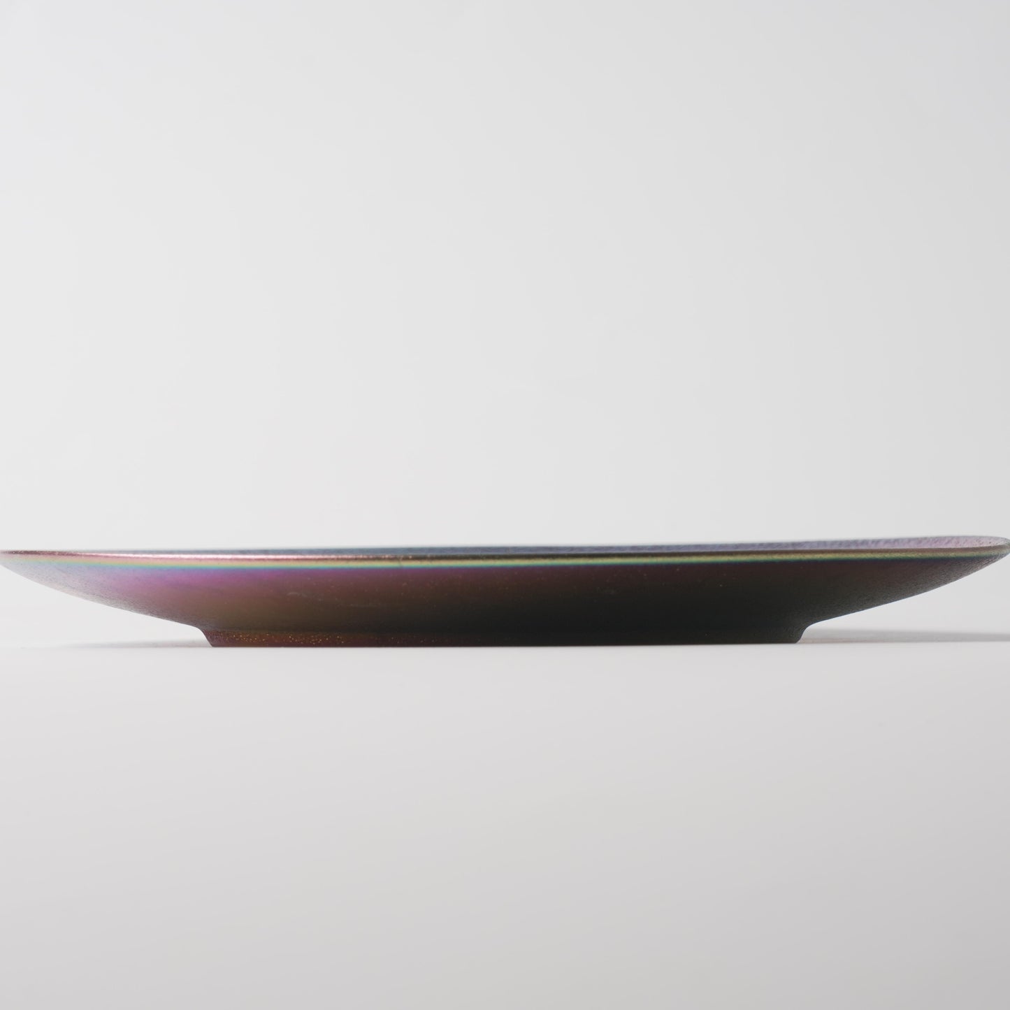 Iridescent Rainbow Ceramic Shallow Plate