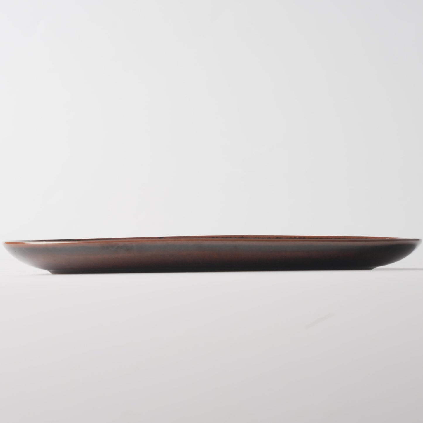 Russet Brown Ceramic Oval Serving Plate