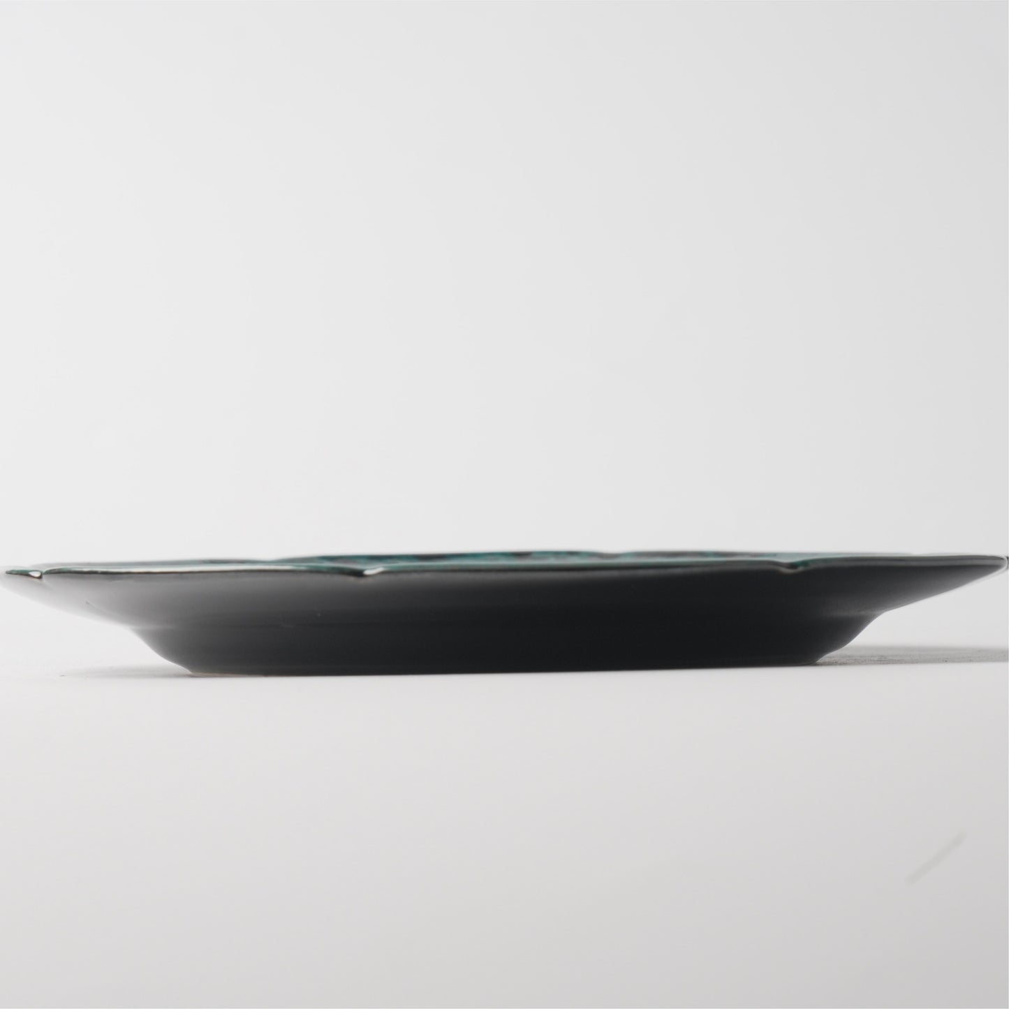 Emerald Black Spot Octagonal Ceramic Soup Plate