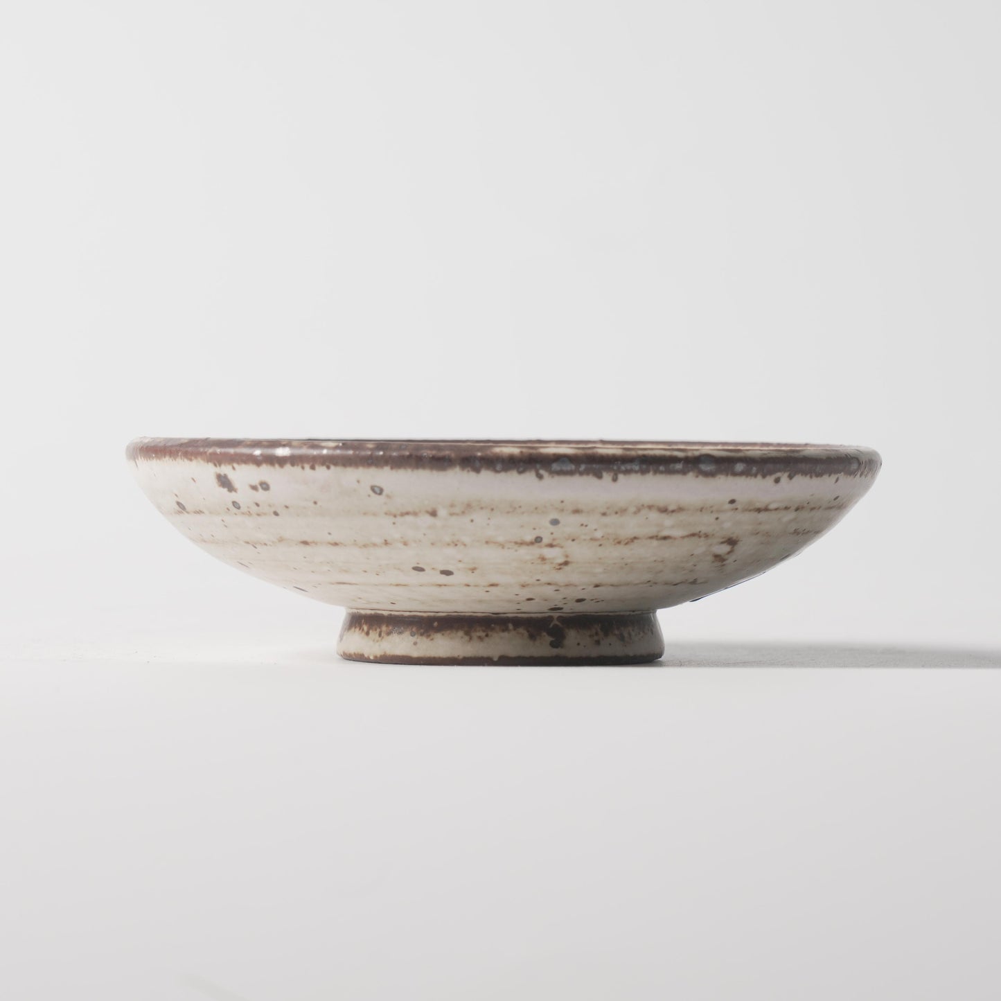 Rustic White Speckled Ceramic Bowl