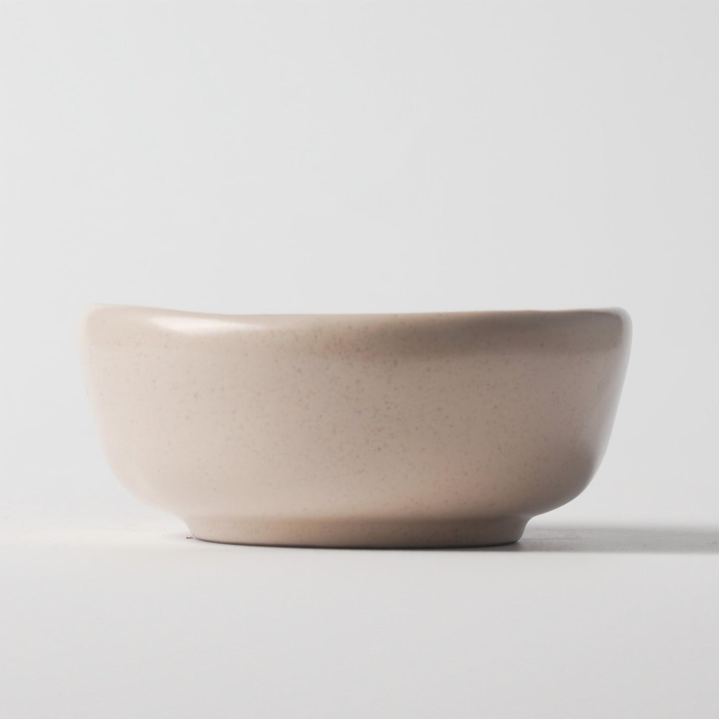 Cream Beige Ceramic Straight-Rim Bowl — 5 Inch