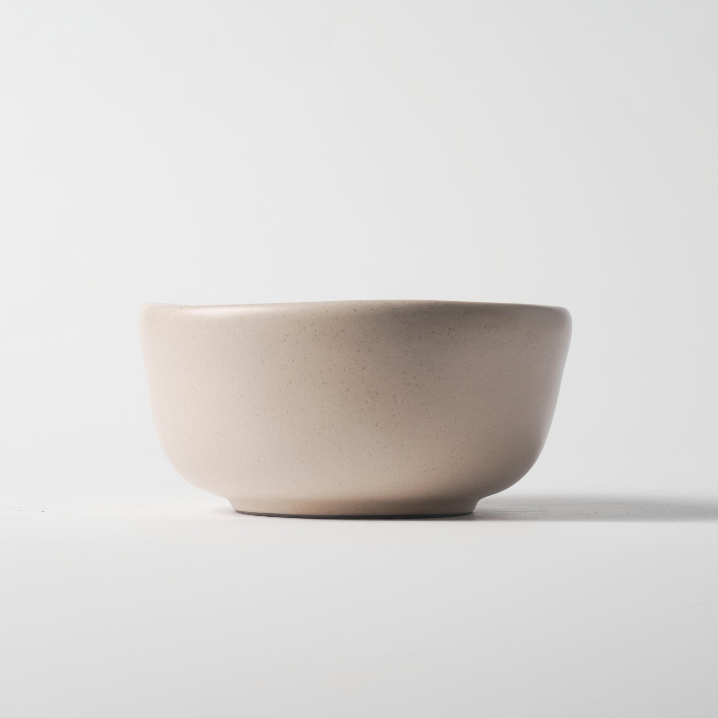 Cream Beige Ceramic Straight-Rim Bowl — 6.75 Inch