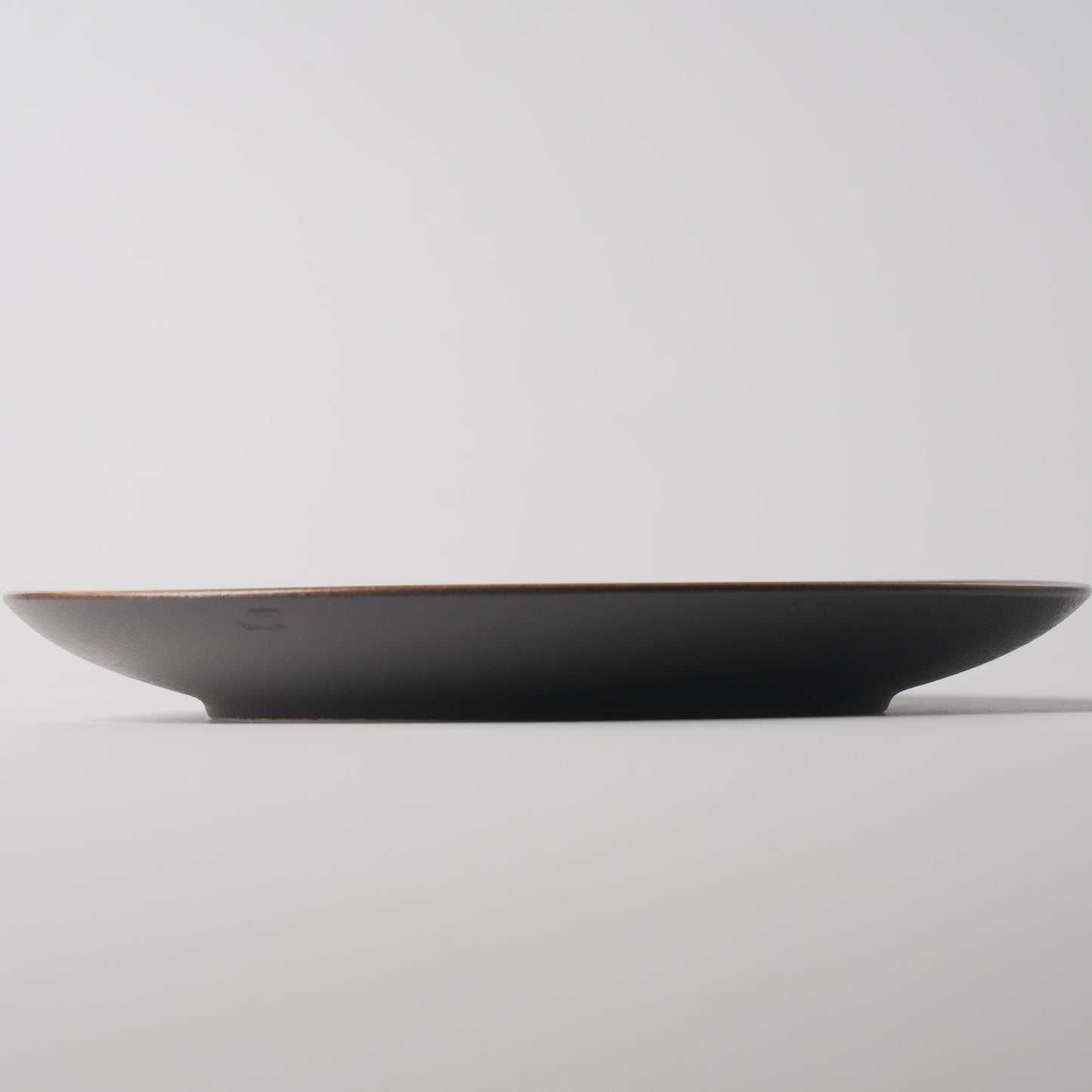 Terracotta Spiral Groove Shallow Ceramic Plate