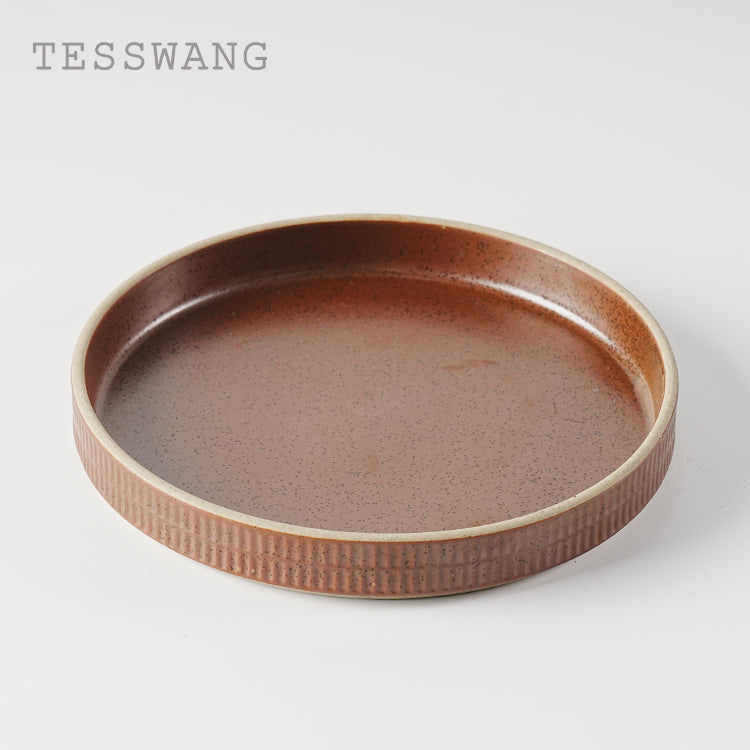 Brown Crystal 7.5'' Stripe Plate