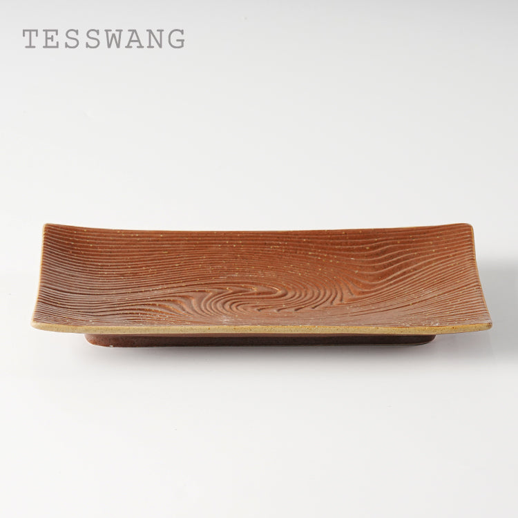 Brown Crystal 10.5'' Rectangular Plate