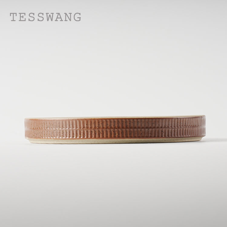 Brown Crystal 7.5'' Stripe Plate