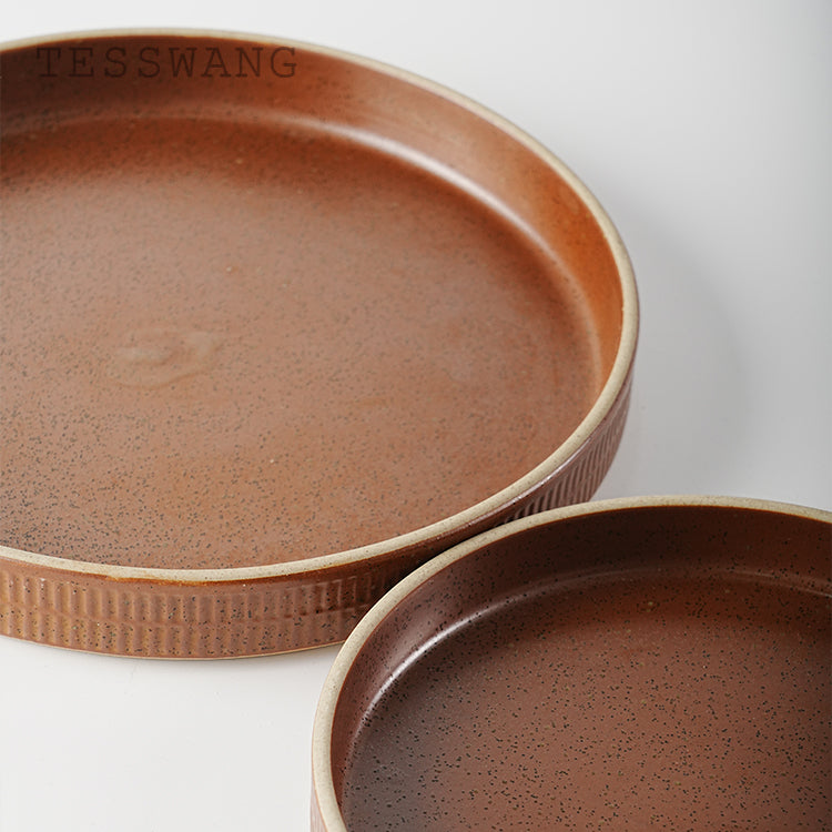 Brown Crystal 7.5'' Stripe Plate
