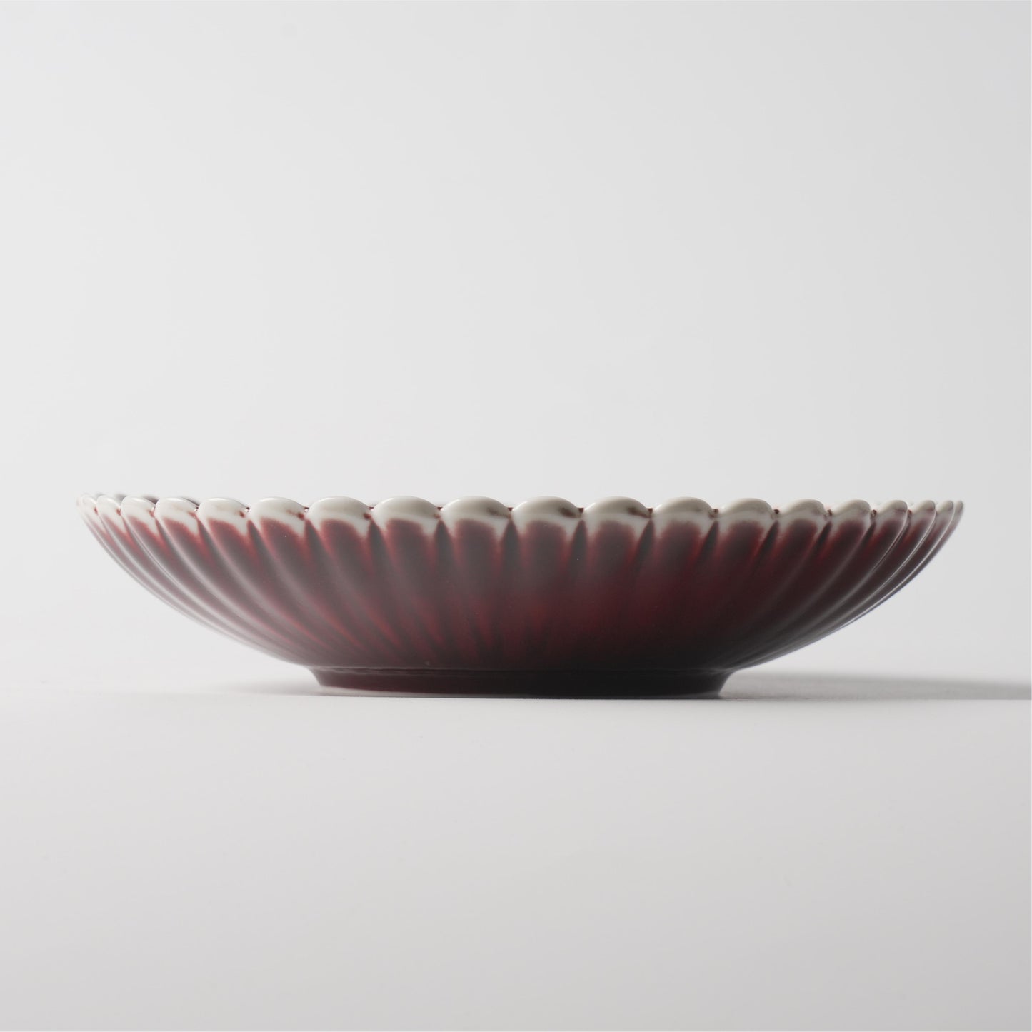 Crimson Chrysanthemum Ceramic Soup Bowl — 8.5 Inch