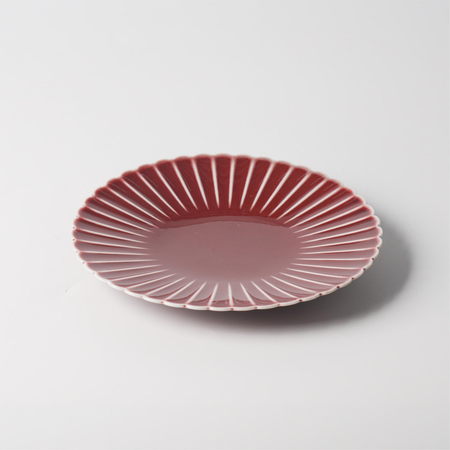 Crimson Chrysanthemum Ceramic Dinner Plate