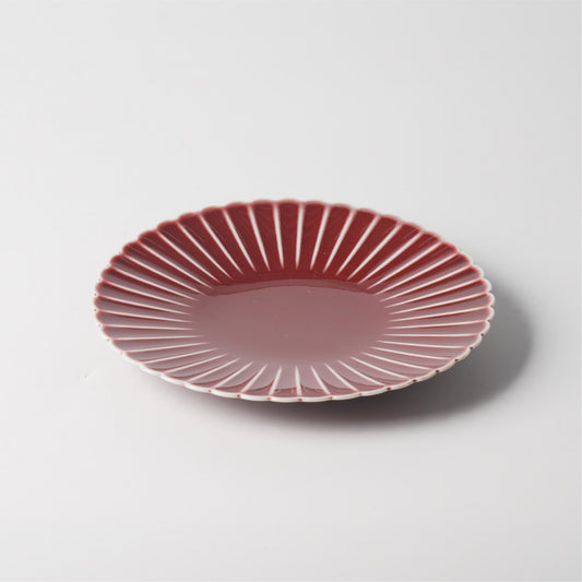 Crimson Chrysanthemum Ceramic Dinner Plate