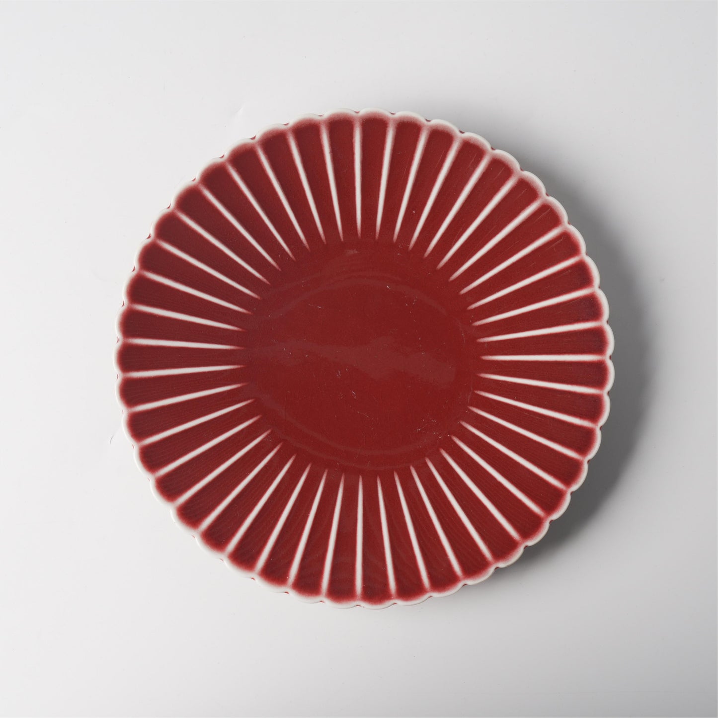 Crimson Chrysanthemum Ceramic Dinner Plate
