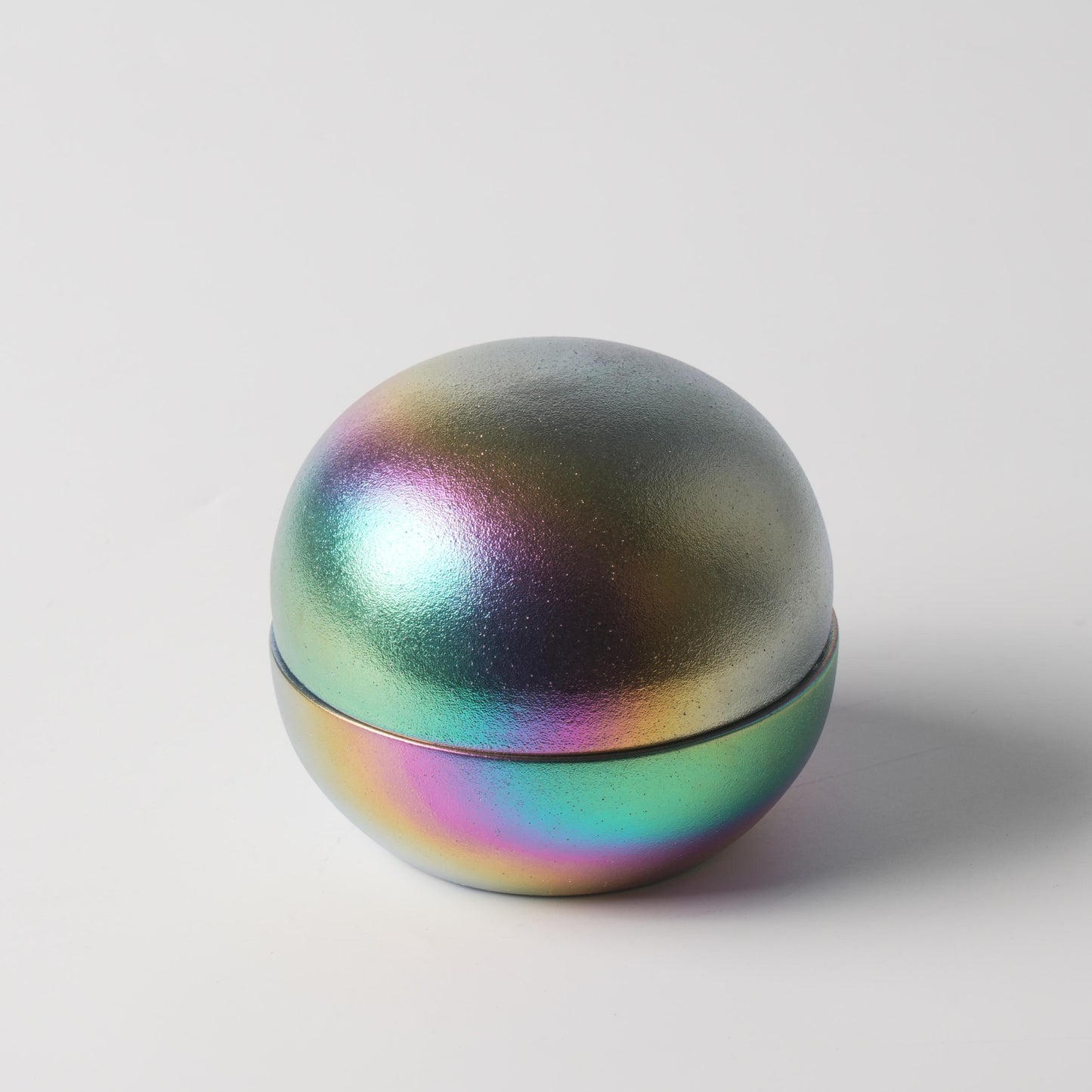 Iridescent Rainbow Ceramic Sphere Box