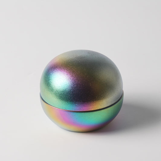 Iridescent Rainbow Ceramic Sphere Box