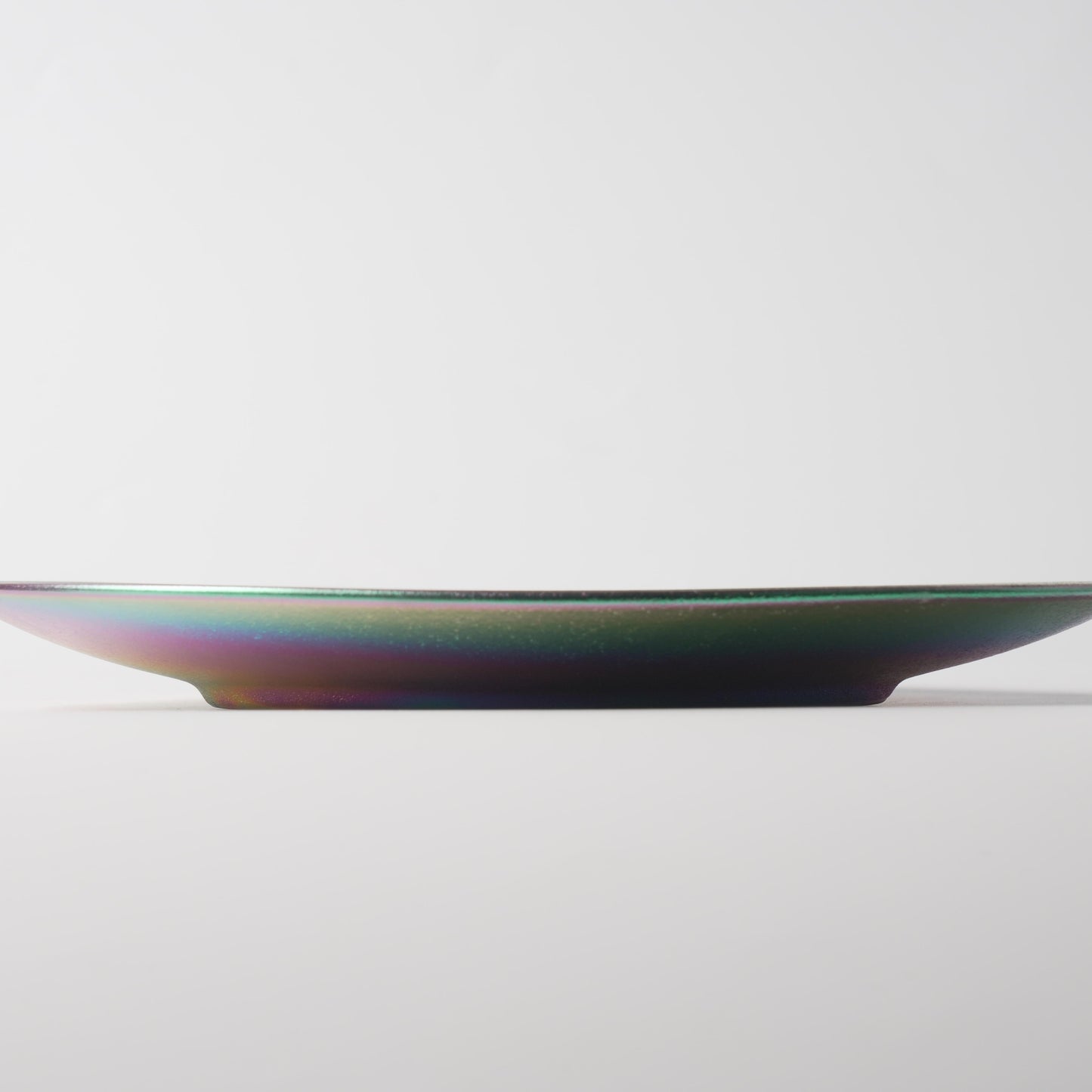 Iridescent Rainbow Ceramic Shallow Plate