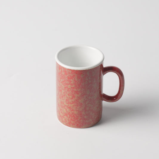 Golden Bloom Red Ceramic Mug