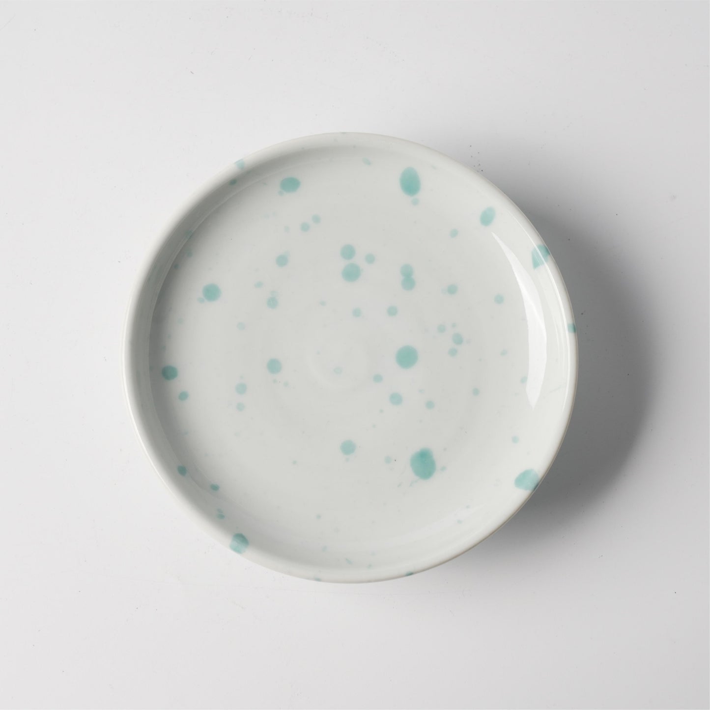 Mint Speckle Handcrafted Ceramic Footed Shallow Plate