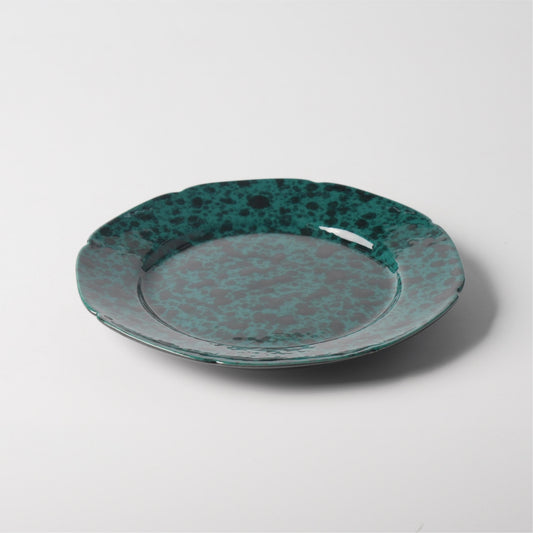 Emerald Black Spot Octagonal Ceramic Soup Plate