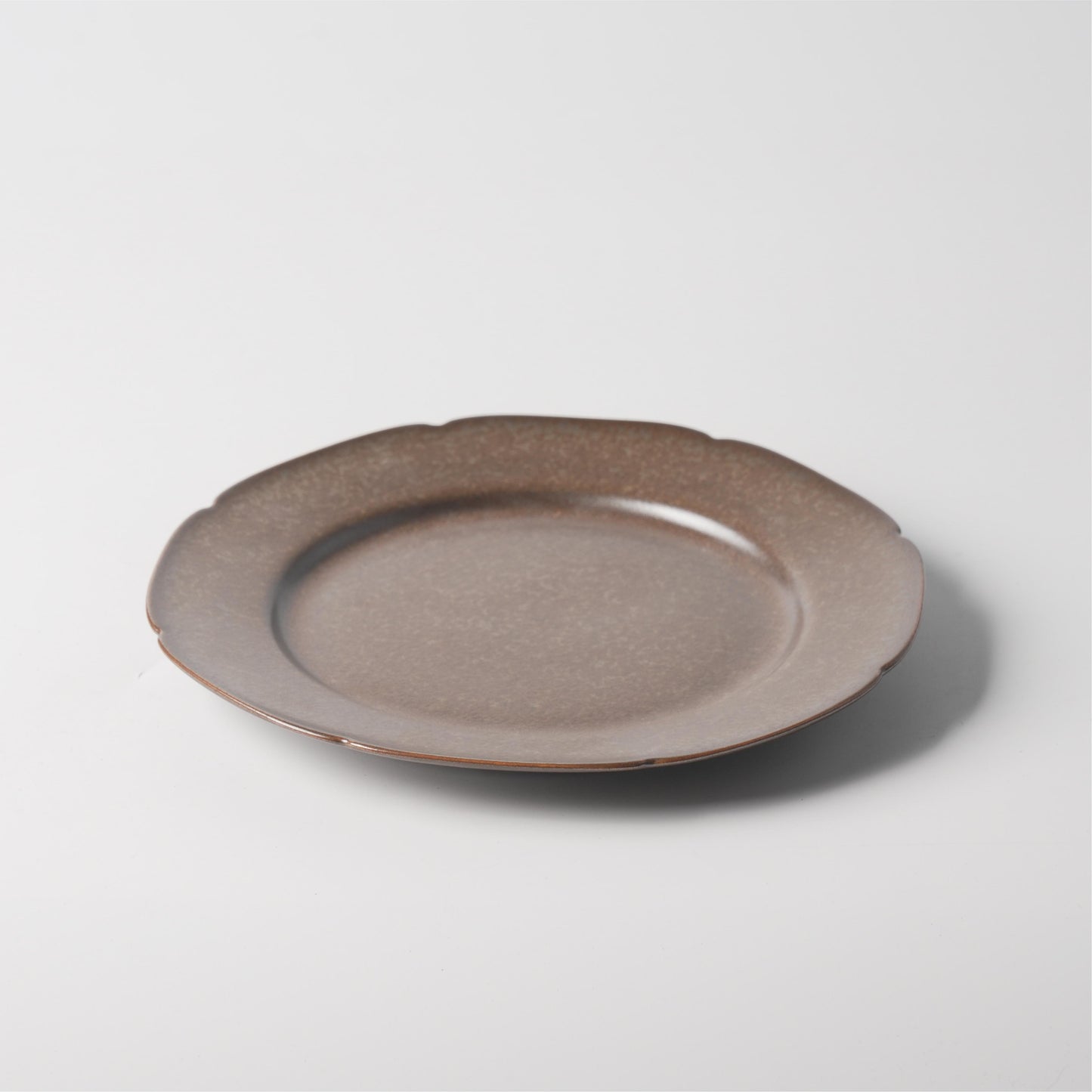Brown Crystal Octagonal Ceramic Soup Plate