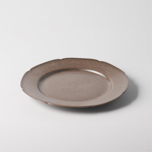 Brown Crystal Octagonal Ceramic Soup Plate