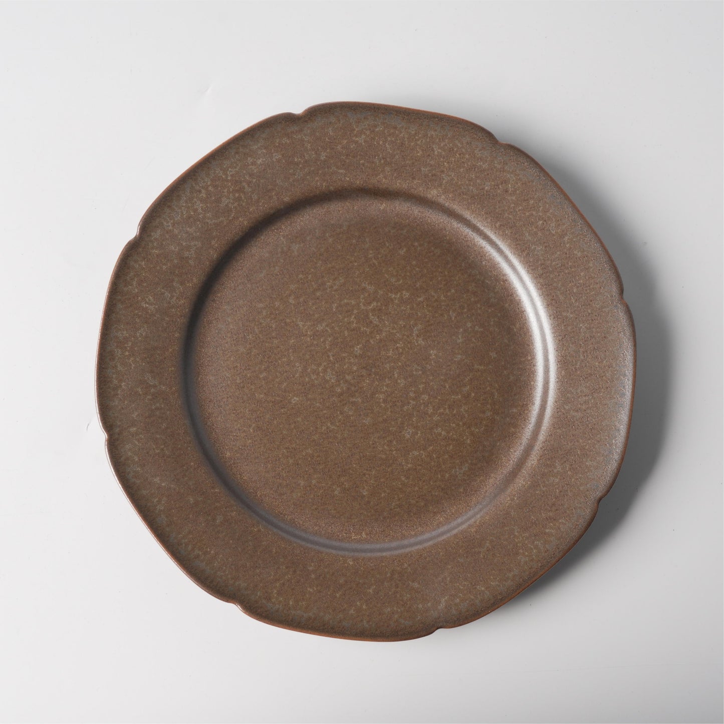Brown Crystal Octagonal Ceramic Soup Plate
