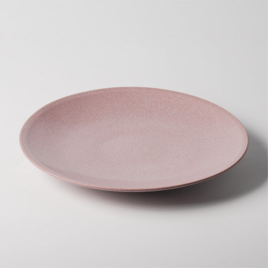 Blush White Matte Ceramic Shallow Coupe Plate