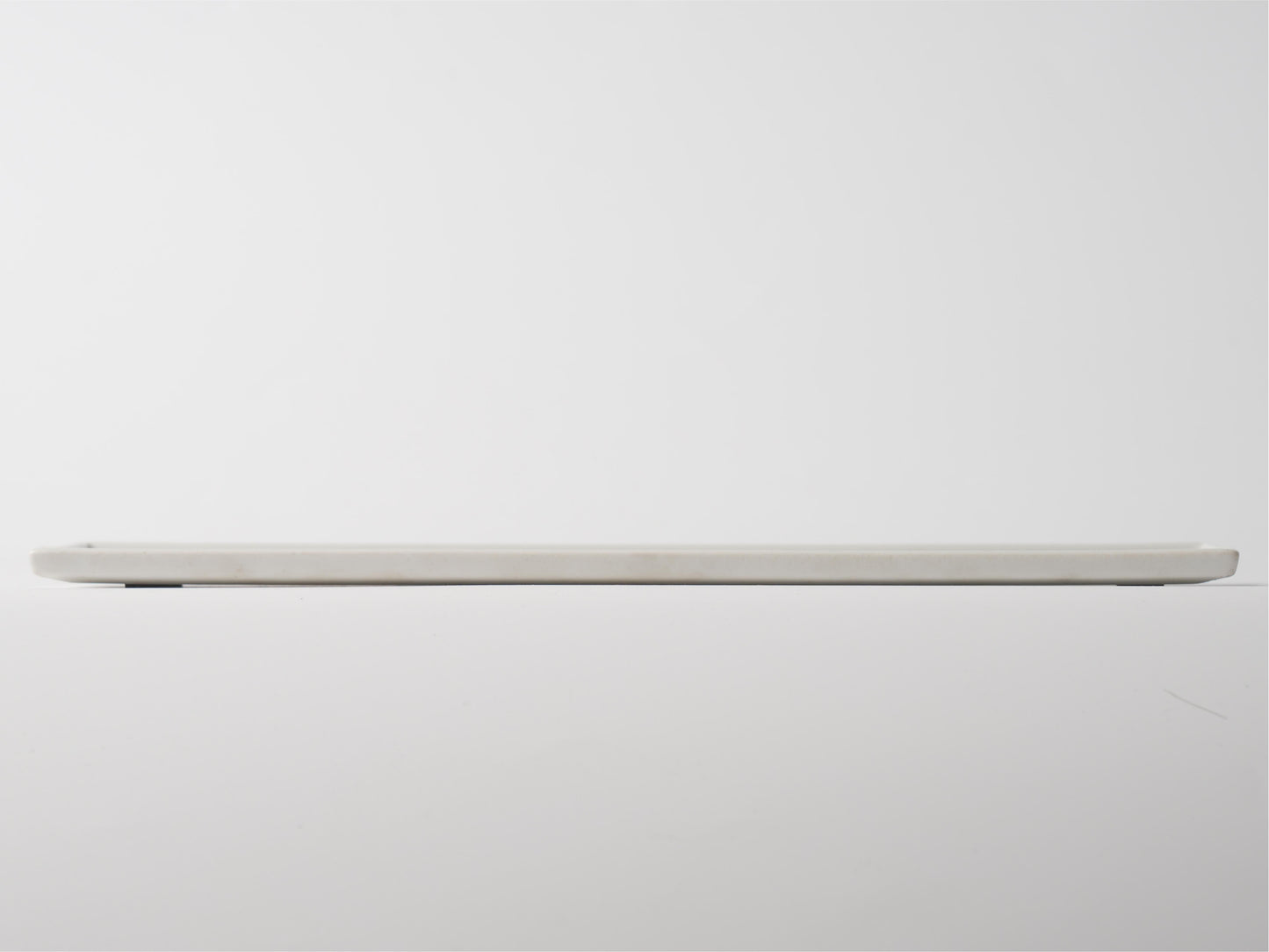 White Diamond Texture Ceramic Long Serving Platter — 13 Inch
