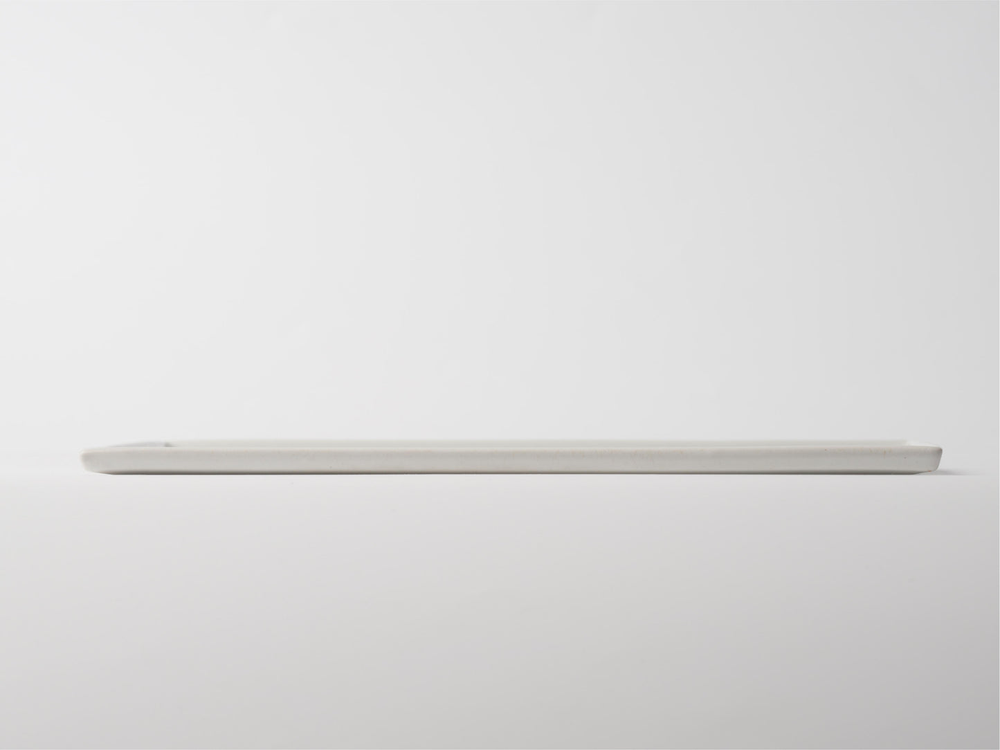 Pure White Matte Ceramic Rectangular Serving Platter — 12 Inch