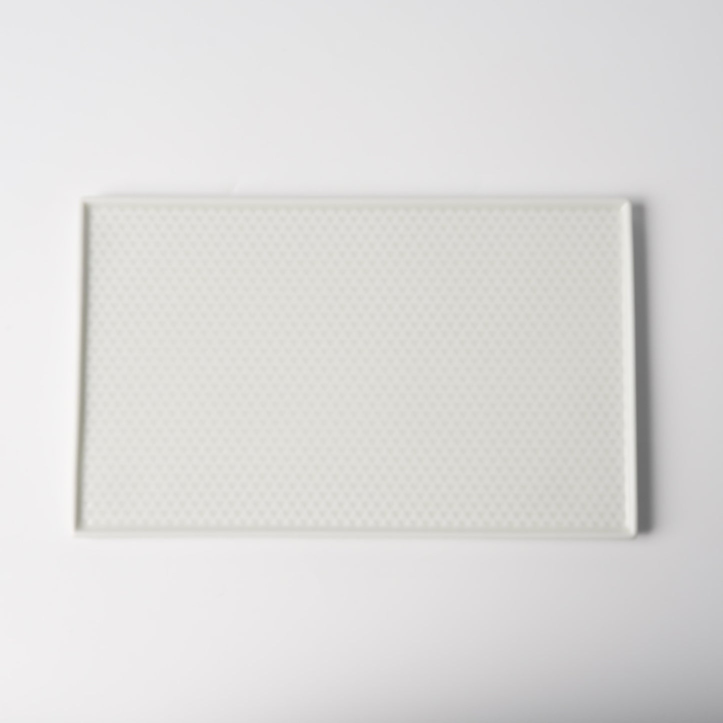 Pure White Matte Ceramic Rectangular Serving Platter — 12 Inch