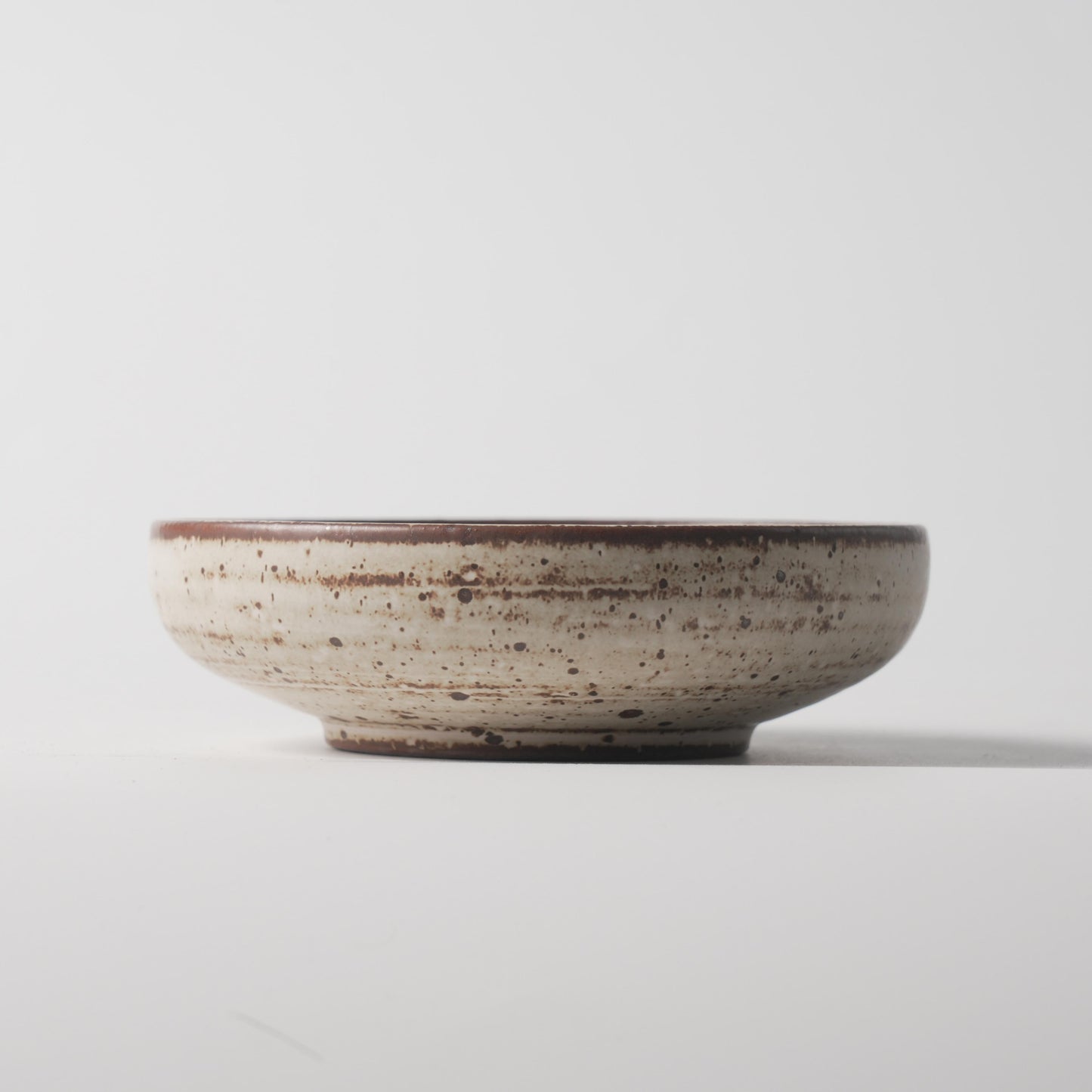 Rustic White Spiral Ceramic Bowl