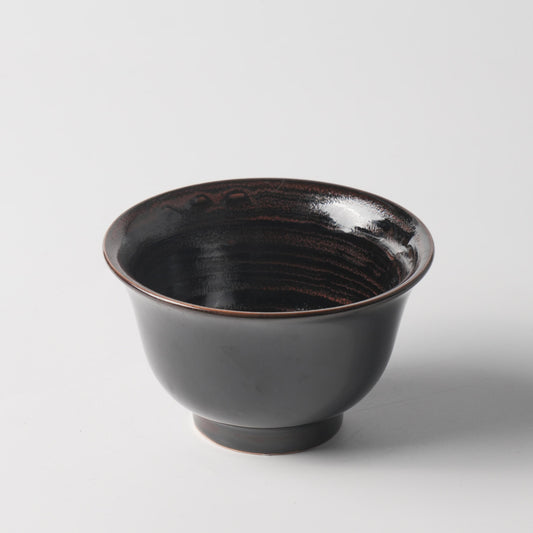 Antique-Style Dark Glaze Ceramic Bowl