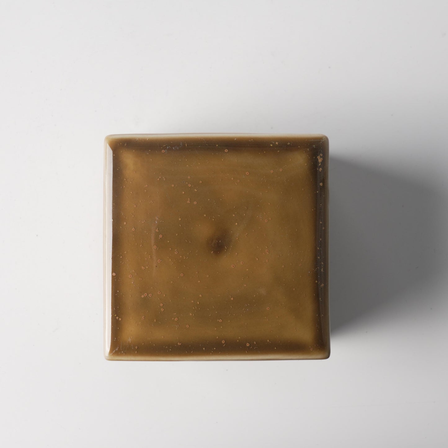 Autumn Kiln-Glazed Square Ceramic Box with Lid