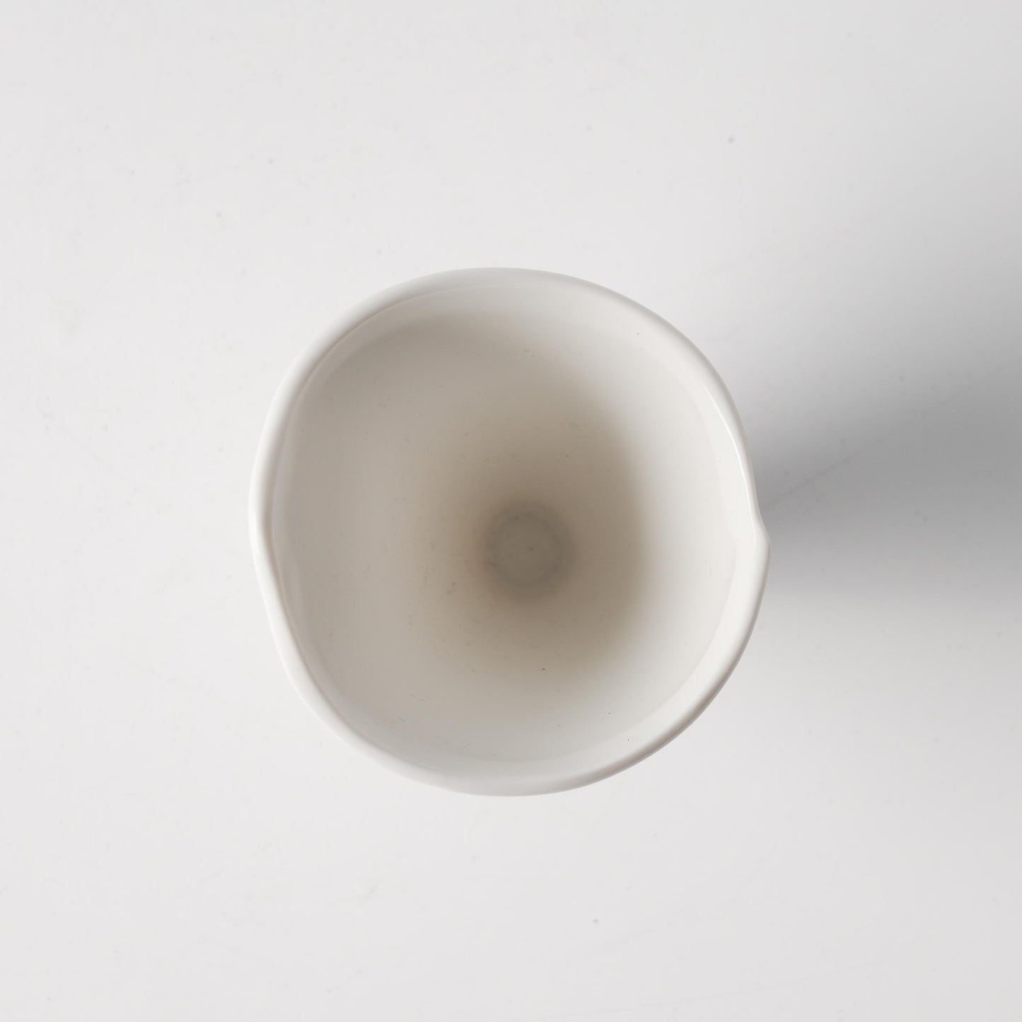 White Matte Ceramic Footed Cone Cup — 3.5 Inch