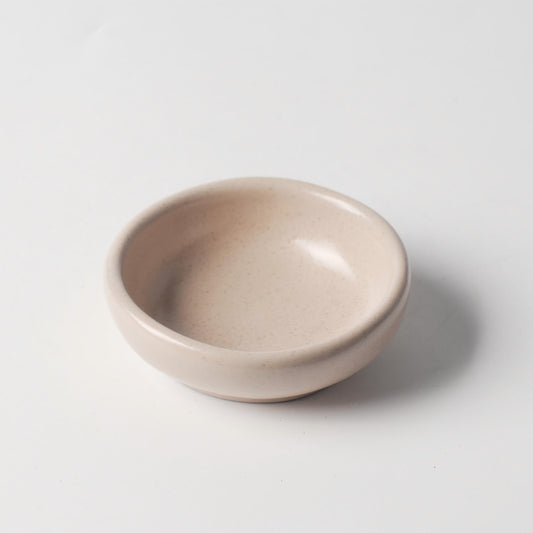 Cream Beige Ceramic Sauce Dish — 4 Inch
