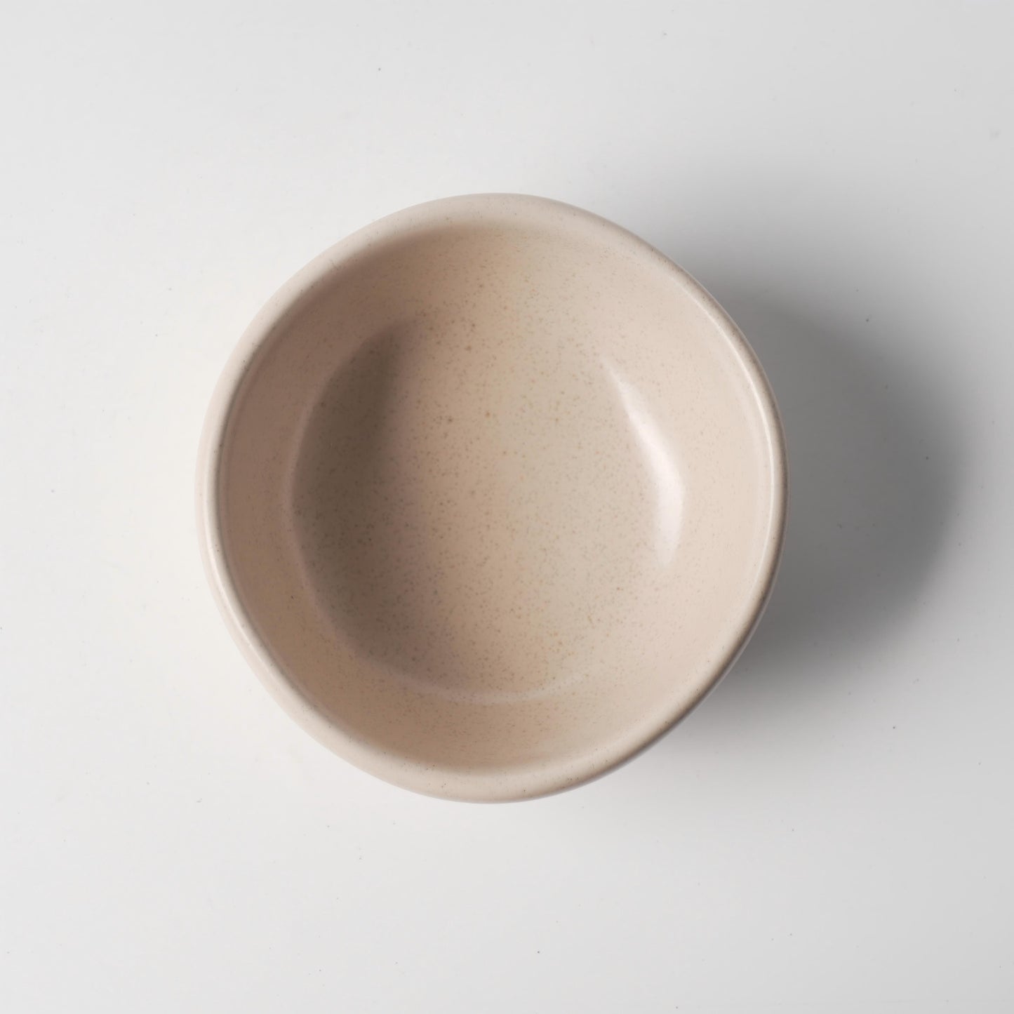 Cream Beige Ceramic Straight-Rim Bowl — 5 Inch