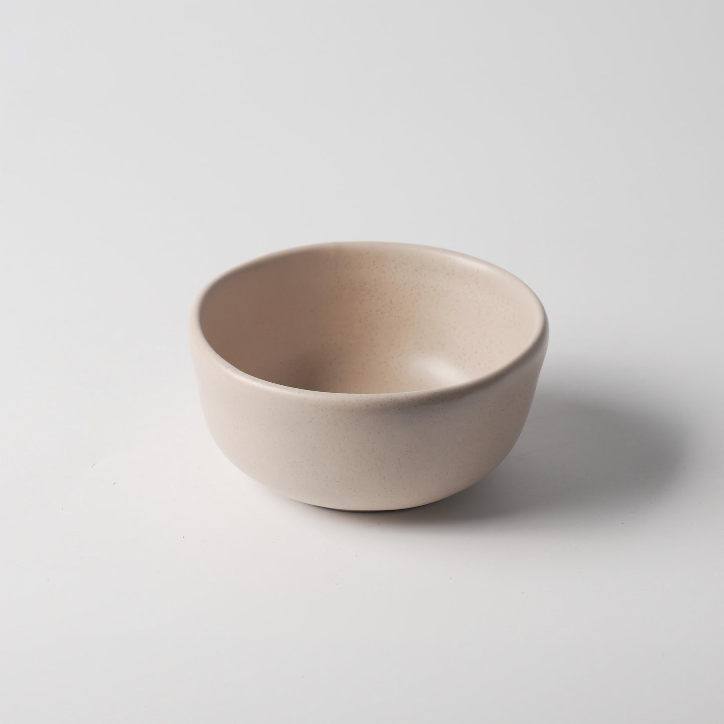 Cream Beige Ceramic Straight-Rim Bowl — 6.75 Inch