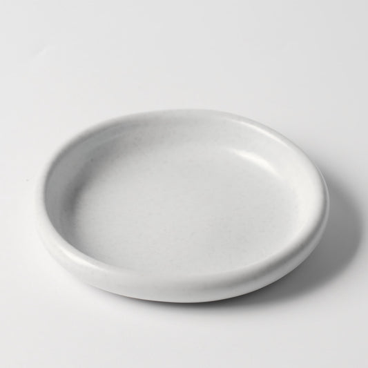 Dundun Grey Ceramic Rounded-Edge Dinner Plate