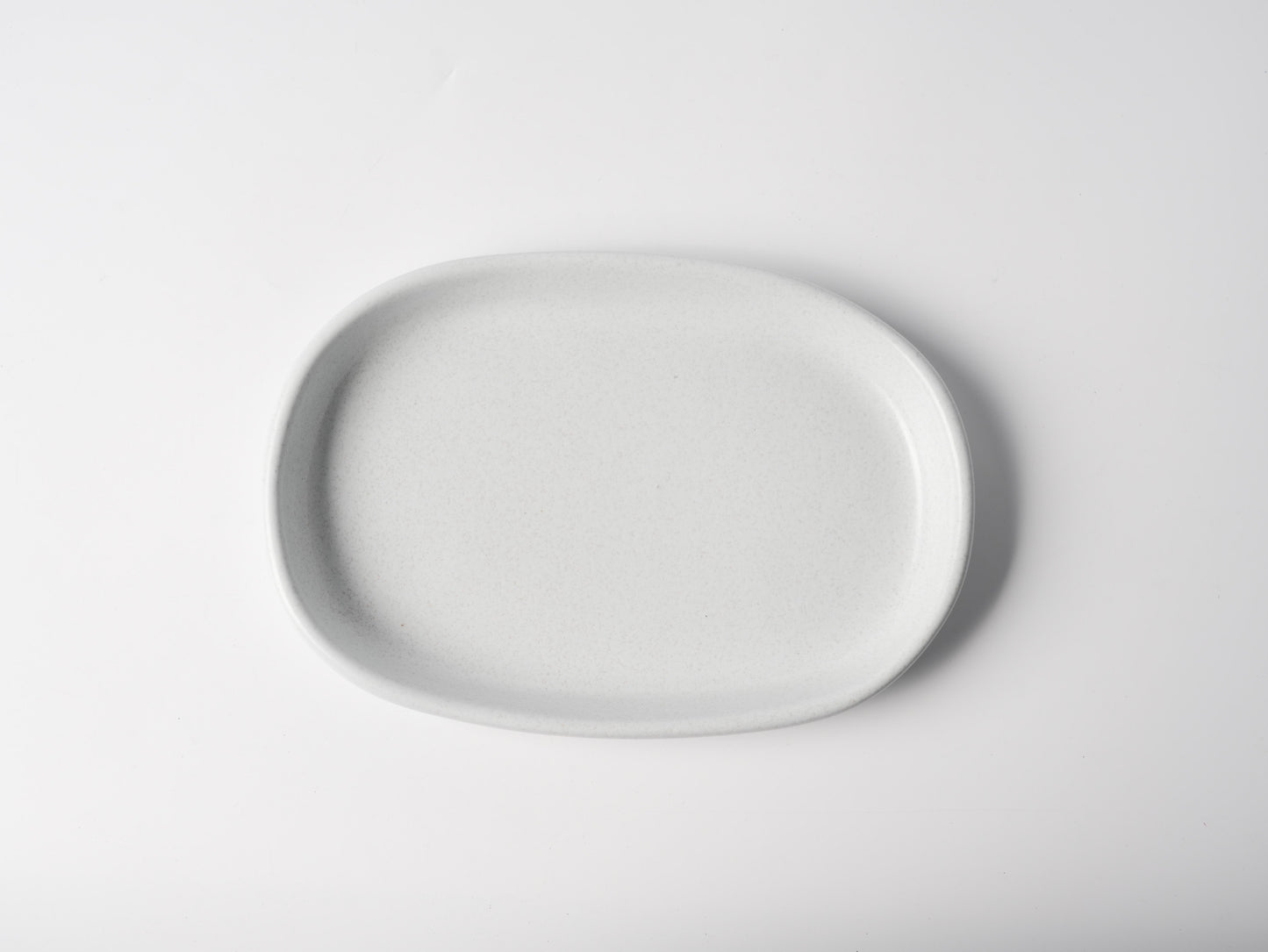 Dundun Grey Ceramic Oval Serving Platter