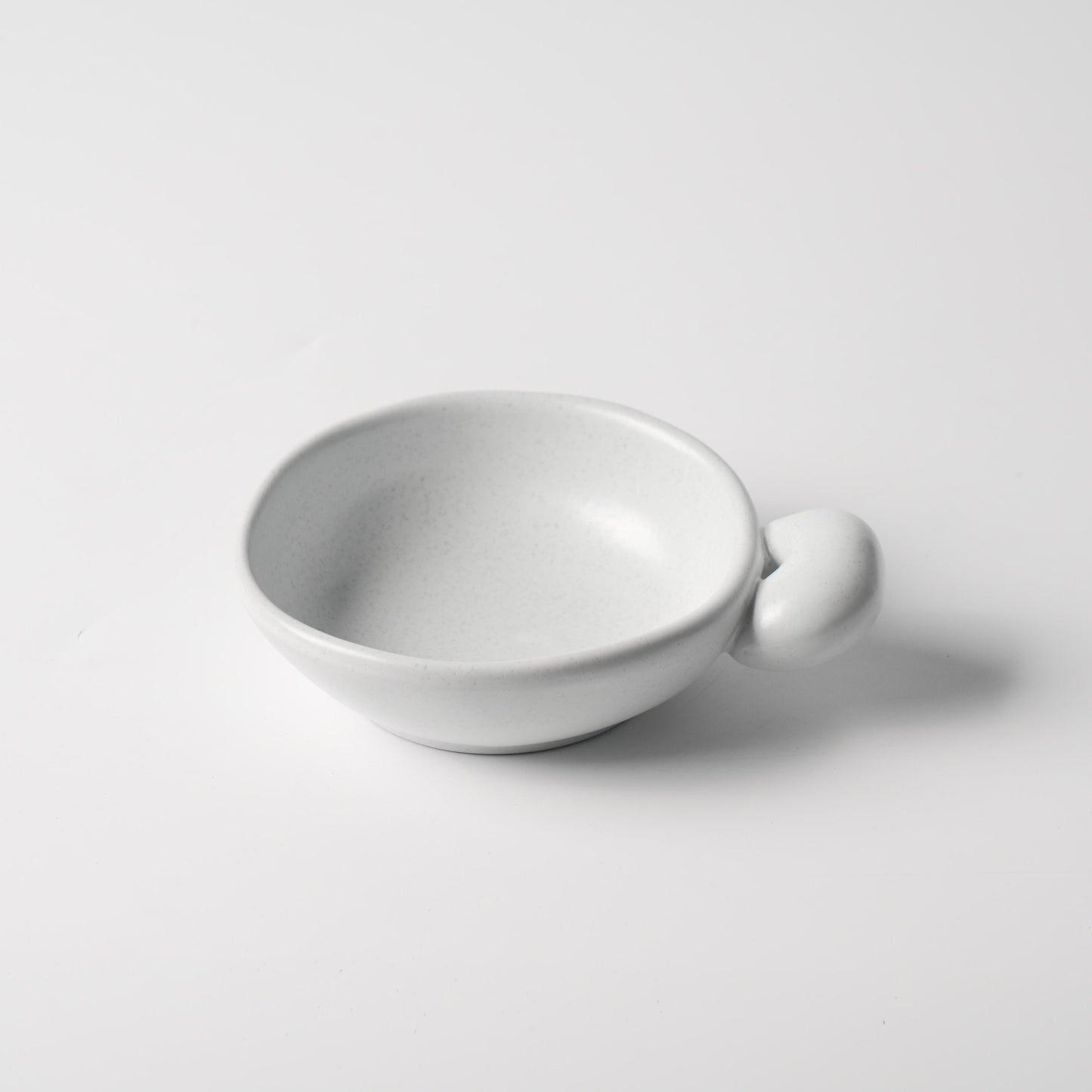 Dundun Grey Single-Handle Ceramic Dish