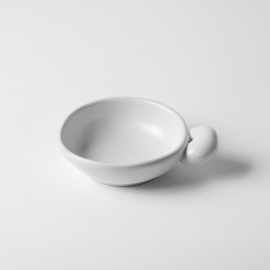 Dundun Grey Single-Handle Ceramic Dish