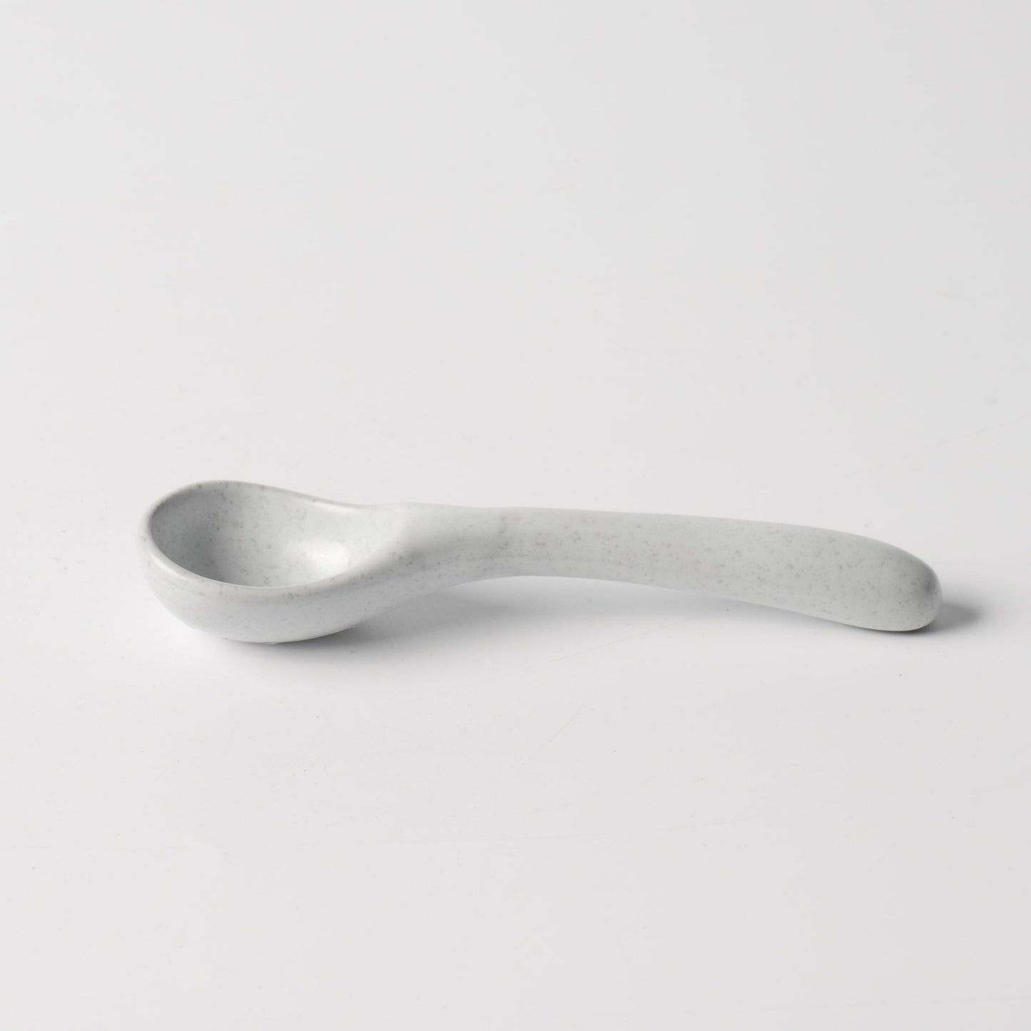Dundun Grey Sculptural Long-Handle Ceramic Spoon