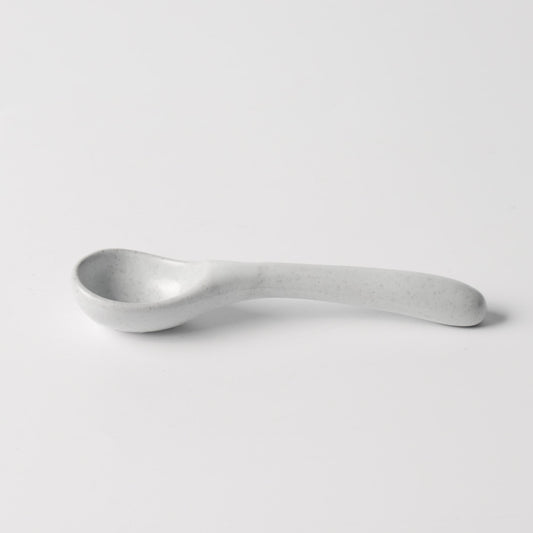 Dundun Grey Sculptural Long-Handle Ceramic Spoon
