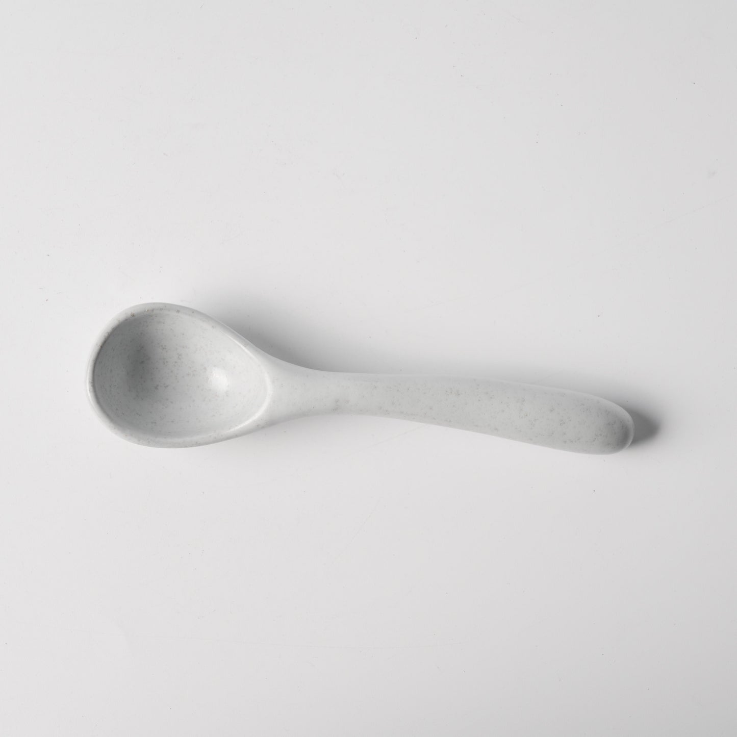 Dundun Grey Sculptural Long-Handle Ceramic Spoon