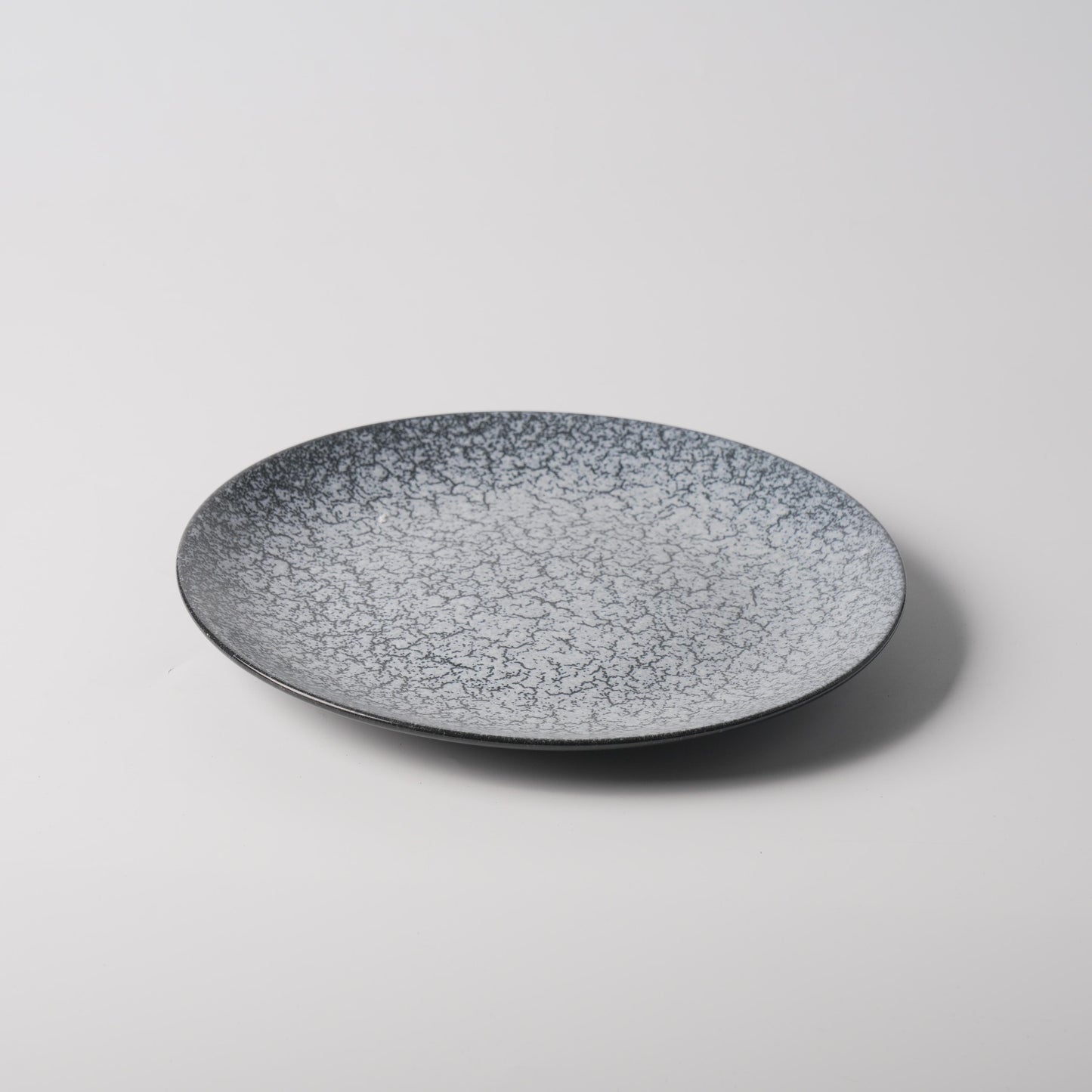 Snowflake Crackle Glaze Shallow Ceramic Plate