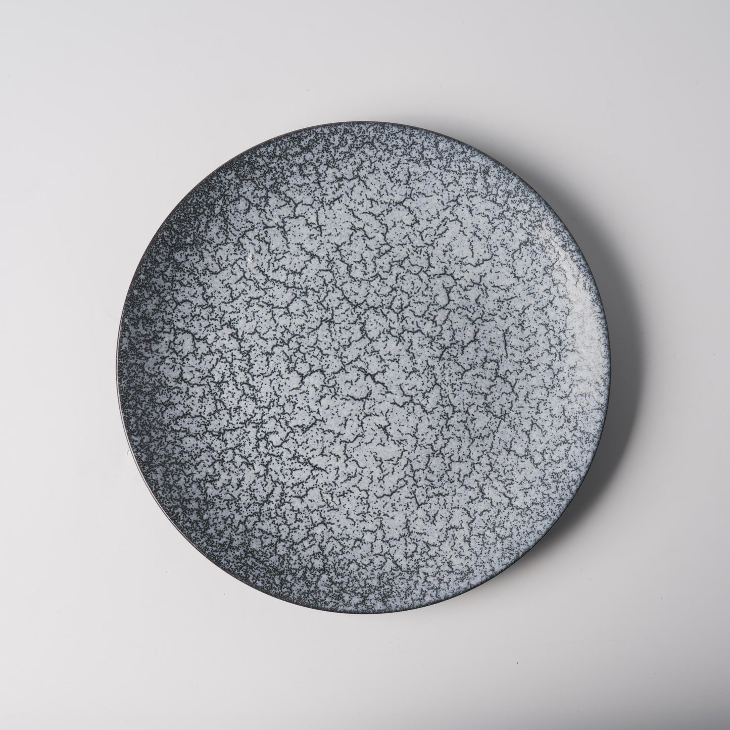 Snowflake Crackle Glaze Shallow Ceramic Plate