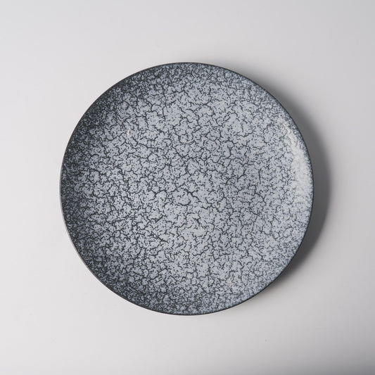 Snowflake Crackle Glaze Shallow Ceramic Plate