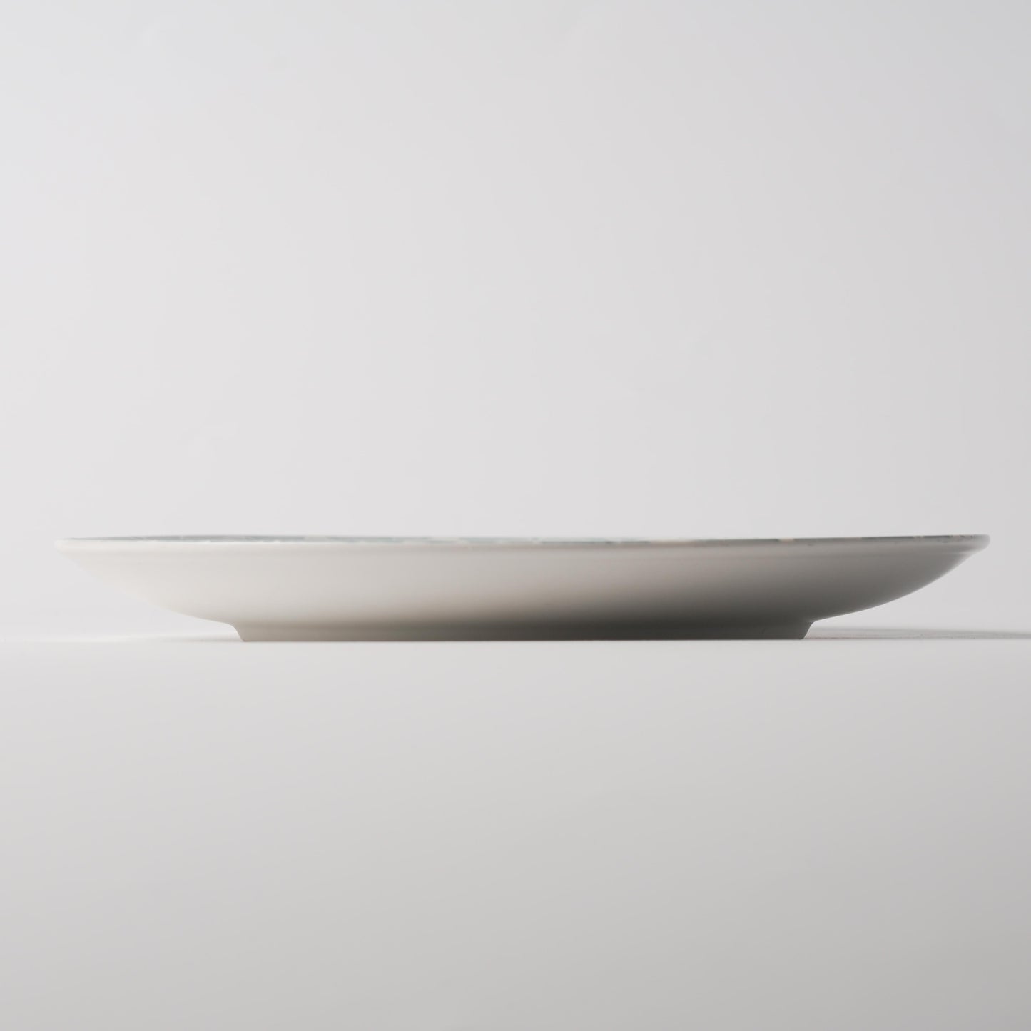 Celadon Pebble Glaze Shallow Ceramic Plate