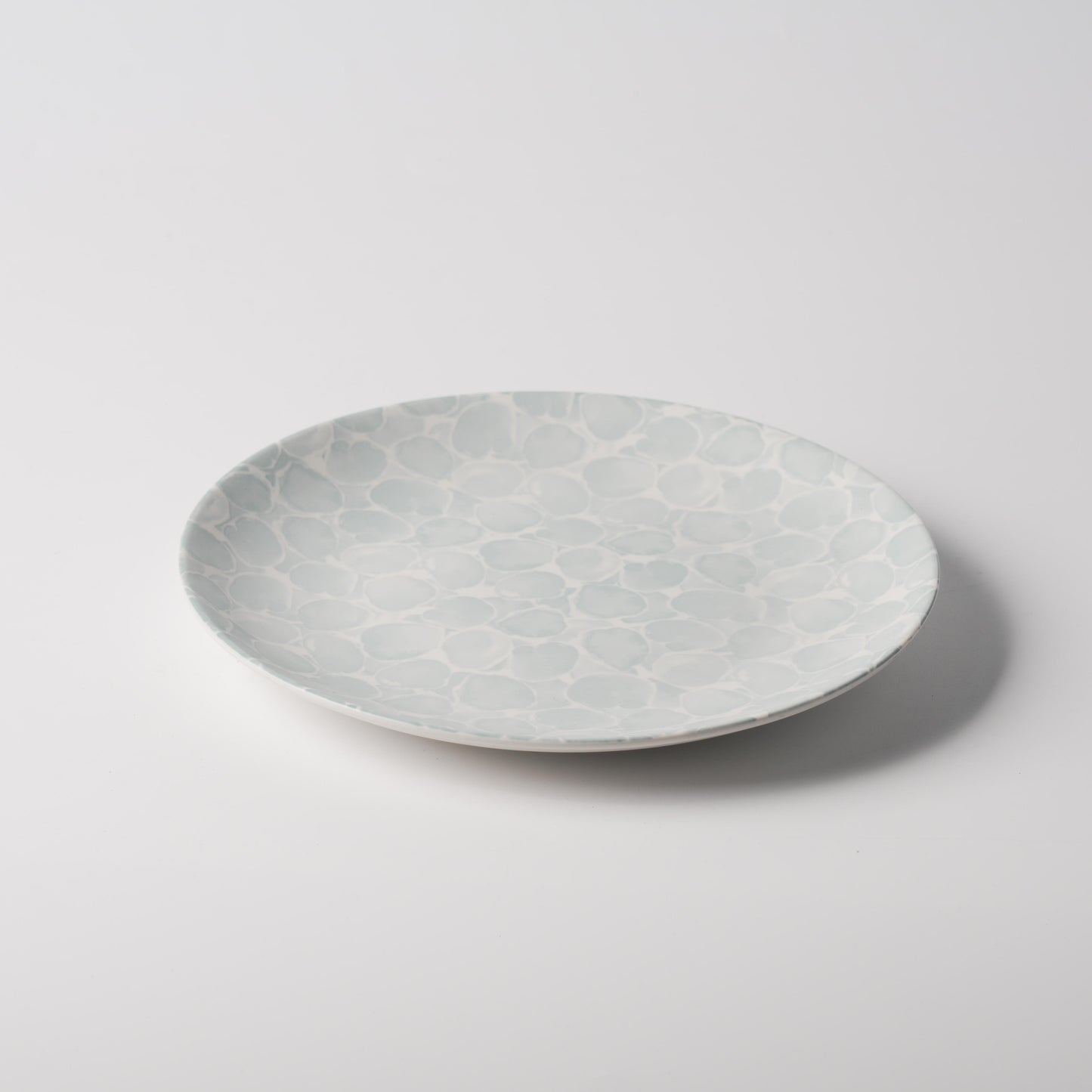 Celadon Pebble Glaze Shallow Ceramic Plate